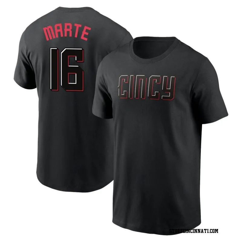 Black Men's Noelvi Marte Cincinnati Reds 2023 City Connect Name & Number T-Shirt