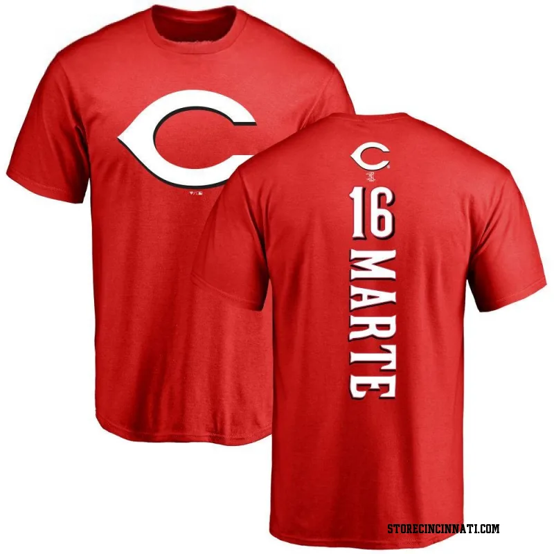 Red Men's Noelvi Marte Cincinnati Reds Backer T-Shirt